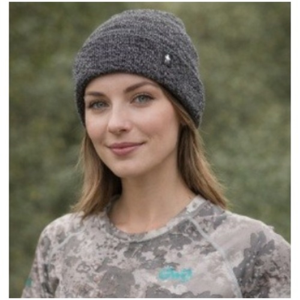 Smartwool Women's Black Cozy Cabin Merino Wool Knit Cuffed Beanie Hat OS NWT